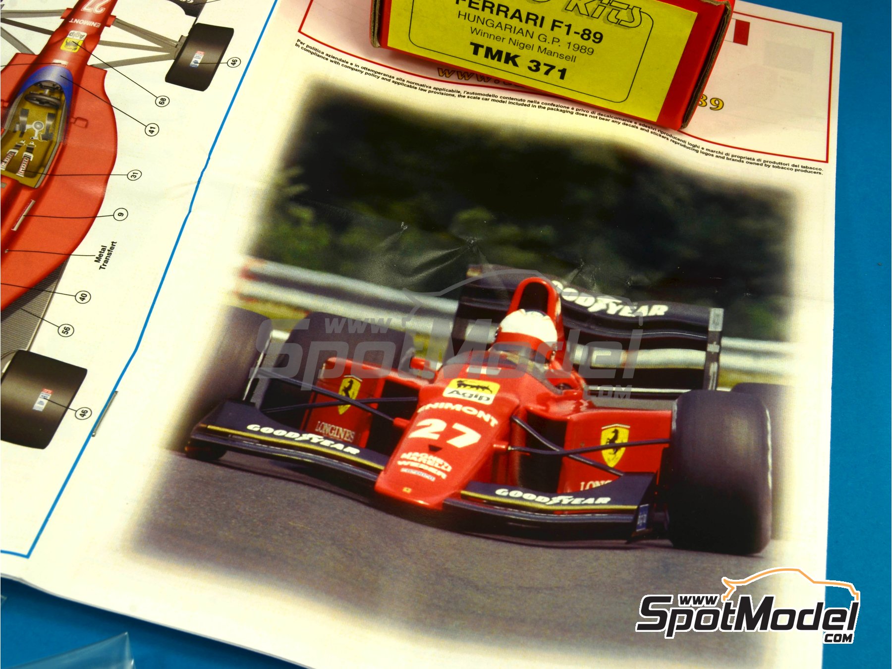 Tameo Kits TMK371: Car scale model kit 1/43 scale - Ferrari 640 F1